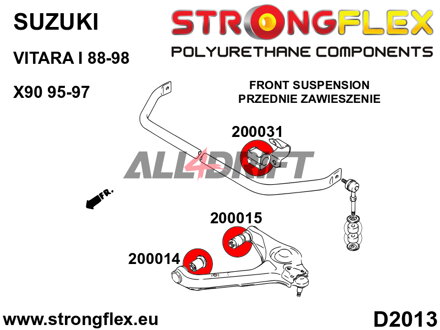 200031B Boccola Anteriore Barra Stabilizzatrice - Suzuki Samurai / SJ410 / SJ413 (81-03)