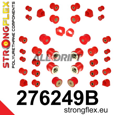 276249B Kompletní sada polyuretanových silentbloků náprav - Saab 9-2X (04-06)