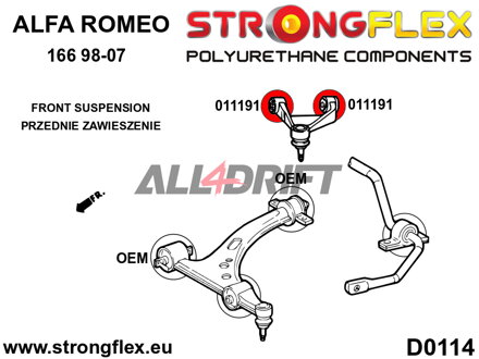011191B: Boccola braccio oscillante superiore anteriore - Alfa Romeo 147 (00-10) type 937