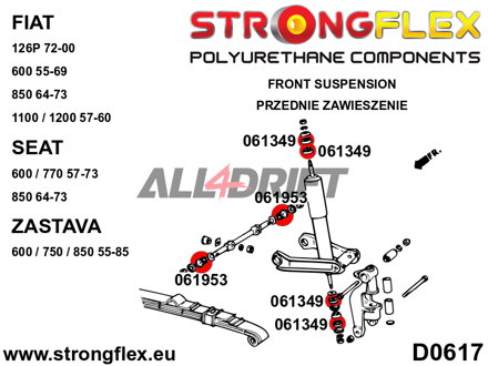 061349B Supporto Ammortizzatore - Fiat 126P (72-00)