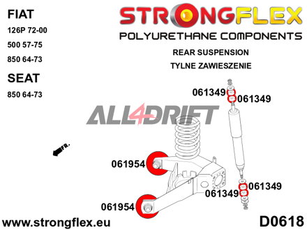061349B Supporto Ammortizzatore - Fiat 126P (72-00)