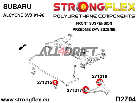 271216A Boccola posteriore del braccio oscillante anteriore SPORT - Subaru Alcyone SVX (91-96)