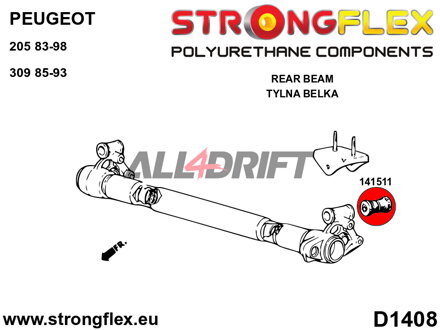 146105B Kit Boccole Sospensione Anteriore e Telaietto Posteriore - Peugeot 309 GTI, TD (86-93)