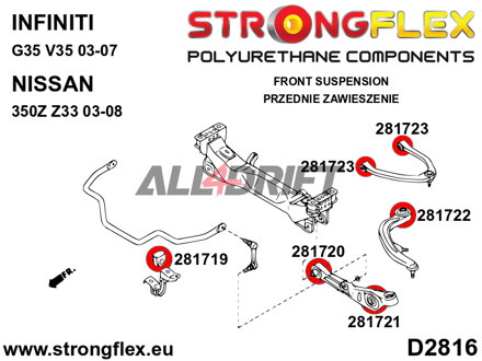 286196B Kit Boccole Assale Anteriore Infiniti / Nissan