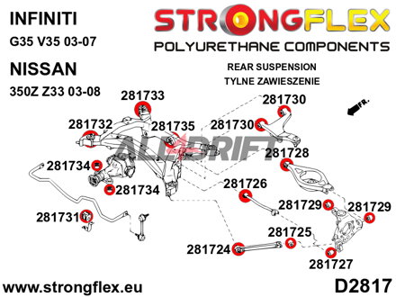 281732A Boccola Anteriore Sottotelaio Posteriore SPORT Infiniti / Nissan