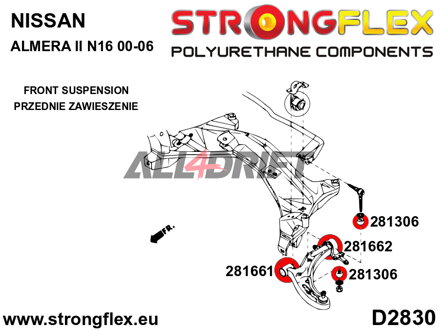 281306B Silentblok tyčky stabilizátoru Infiniti / Nissan