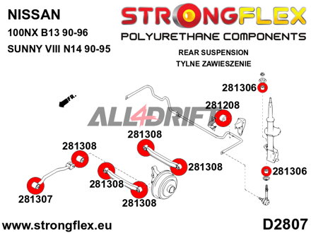 281307B Přední silentblok zadního ramene Infiniti / Nissan