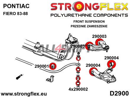 290004A Boccola SPORT del braccio oscillante inferiore anteriore - Pontiac Fiero 83-87