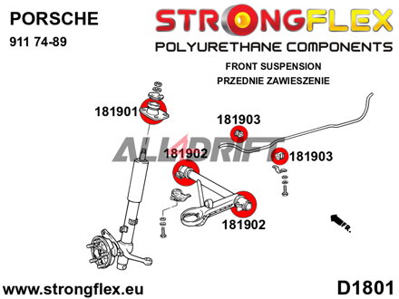 181902A Boccola SPORT braccio oscillante inferiore anteriore - Porsche 911 (74-89)