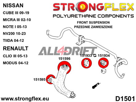 151934A Boccola Anteriore Barra Stabilizzatrice SPORT