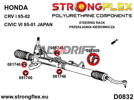 081809B: Silentblock supporto scatola sterzo - Honda VI (95-00) JAPAN EJ / EK / EM1