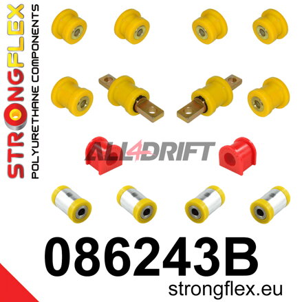 086243B: Kit boccole assale posteriore (senza boccole 081105B) - Honda CR-V I (95-02) RD1 / RD2 / RD3