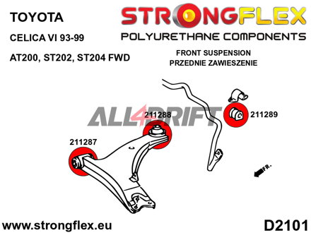 211289A Boccola barra stabilizzatrice SPORT Anteriore Toyota Carina / Celica