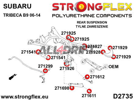 271925A Boccola SPORT posteriore del differenziale posteriore - Subaru Tribeca B9 (06-14) WX