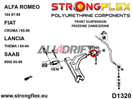 131966A Boccola posteriore del braccio oscillante anteriore SPORT