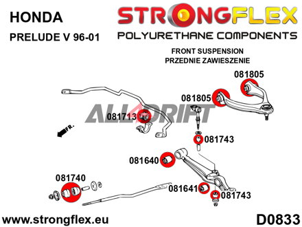081743B: Silentblock Biella Stabilizzatrice Anteriore - Honda IV (90-93)