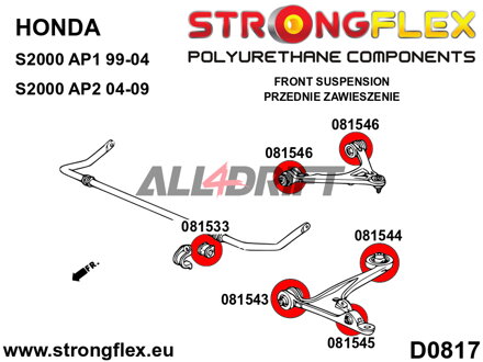 081545A: Silentblock SPORT per Ammortizzatore - Honda AP1 (99-04)
