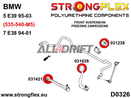 031638A Boccola Braccio Oscillante Inferiore Anteriore 66mm SPORT BMW