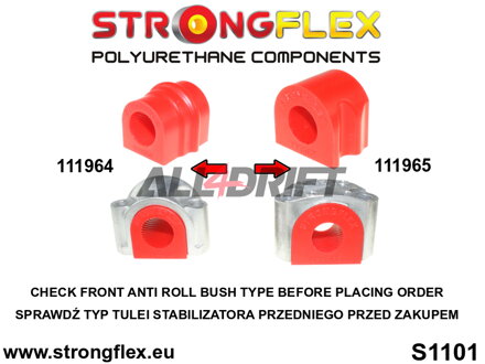 116305A Kit completo boccole sospensioni SPORT in poliuretano - Mercedes W203 (00-07) 4MATIC