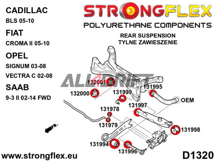 131979B Silentblock tirante barra stabilizzatrice posteriore - Fiat II (05-10)
