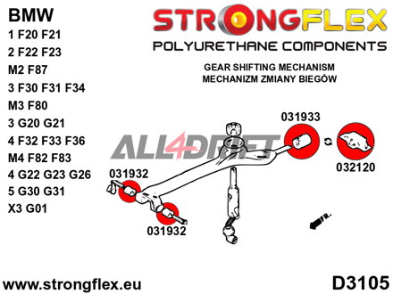 031932A Boccola Anteriore del Braccio Leva Cambio 19mm SPORT BMW
