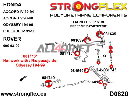 081743B: Silentblock Biella Stabilizzatrice Anteriore - Honda IV (90-93)