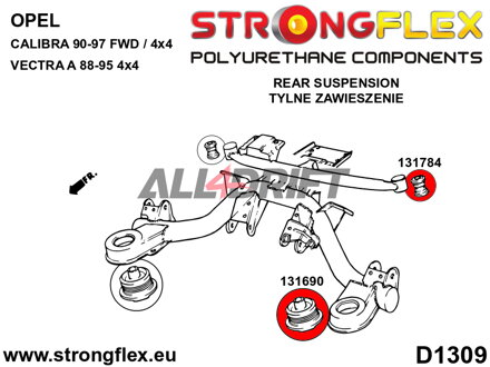 136218A Kit Completo Boccole Sospensioni SPORT - Opel / Vauxhall Calibra (89-97)