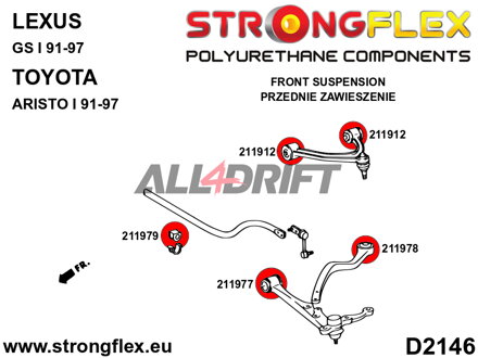216267A Kit Boccole Sospensioni Anteriore SPORT - Toyota I (91-97) S140