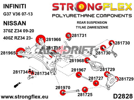 281727B Boccola esterna inferiore posteriore Infiniti / Nissan