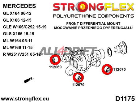 112070A Silentblock differenziale posteriore – SPORT posteriore - Mercedes Classe R (05-12) W251/V251