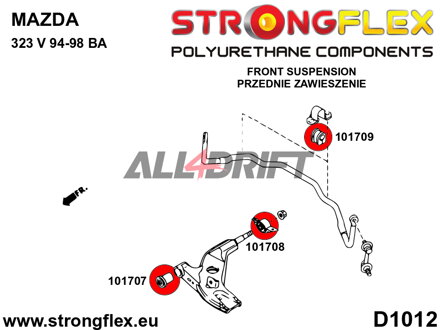106185B Kit Boccole Assale Anteriore - Mazda 323F / Lantis / Astina (94-98) BA