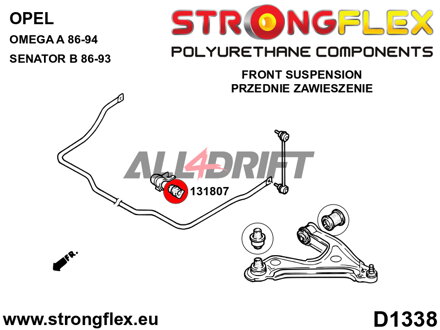 131807A Boccola Barra Stabilizzatrice Anteriore SPORT - Opel / Vauxhall B (94-99)