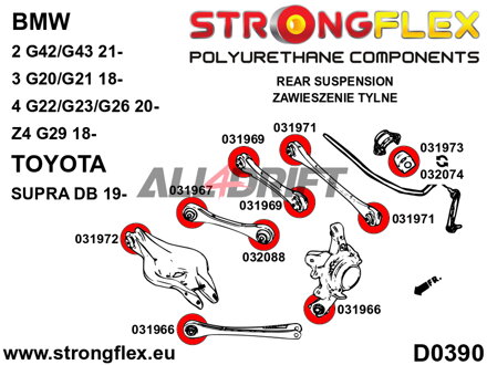031966A Boccola braccio oscillante posteriore SPORT BMW / Toyota