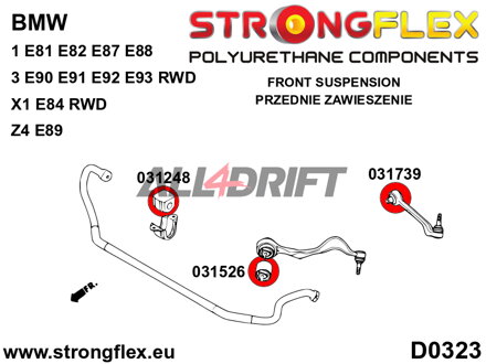 031739A Boccola braccio oscillante SPORT BMW E8x / E9x / X1 / Z4