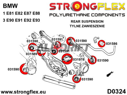 031590A Boccola interna braccio oscillante superiore posteriore SPORT BMW E8x / E9x / X1