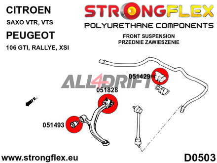 056006B Kit Completo Boccole Assale Citroën / Peugeot