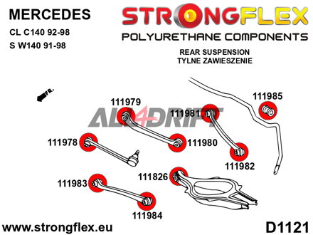 111980B Boccola esterna del braccio posteriore – Mercedes W140 (91-98)