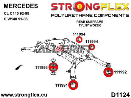 111994A Boccola differenziale posteriore – posteriore SPORT - Mercedes W140 (91-98)