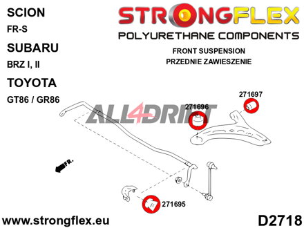 271697B Boccola posteriore del braccio oscillante inferiore - Subaru I (12-21)